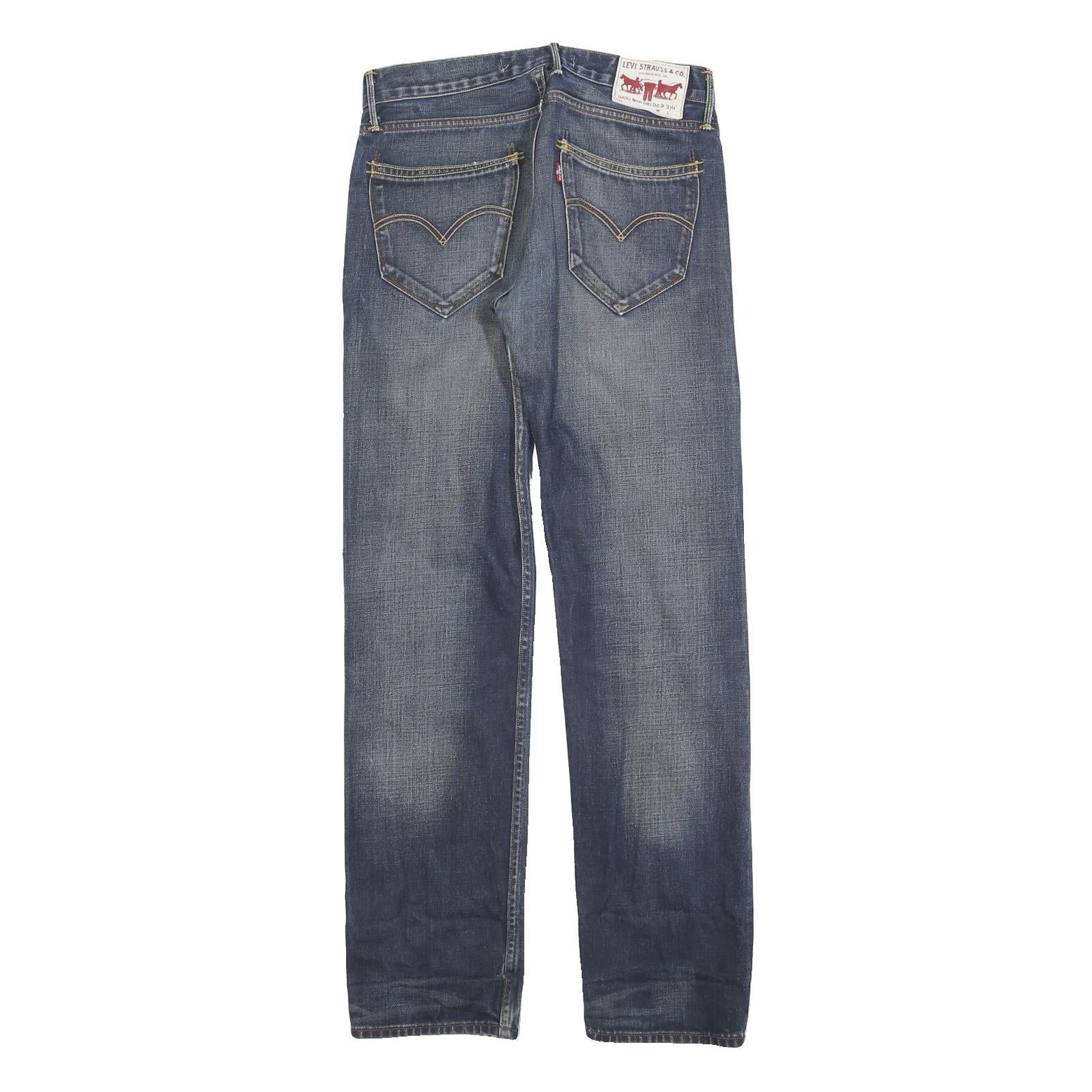 LEVI'S 504 Mens Jeans Blue Regular Straight Denim Medium W29 L32 Distressed