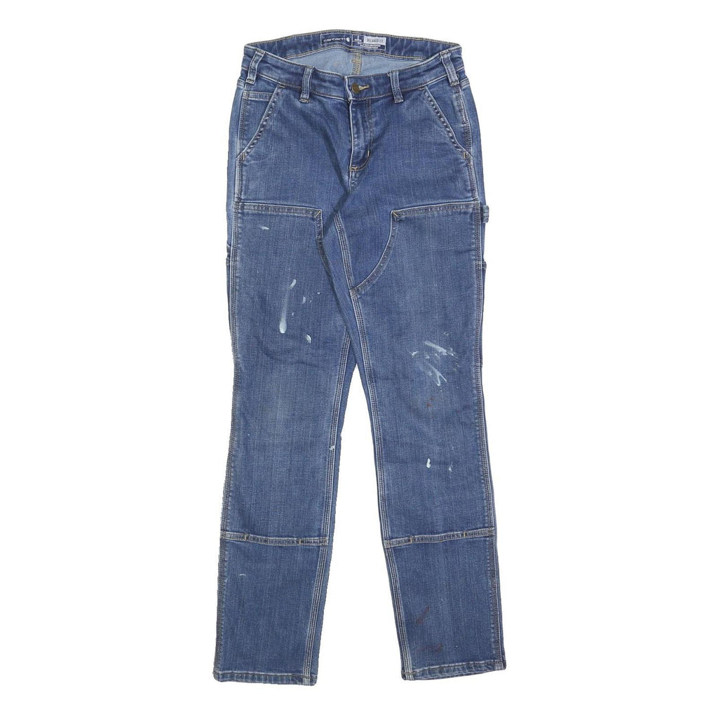 CARHARTT Womens Slim Blue Denim Jeans W26 L29 Workwear Pockets Utility