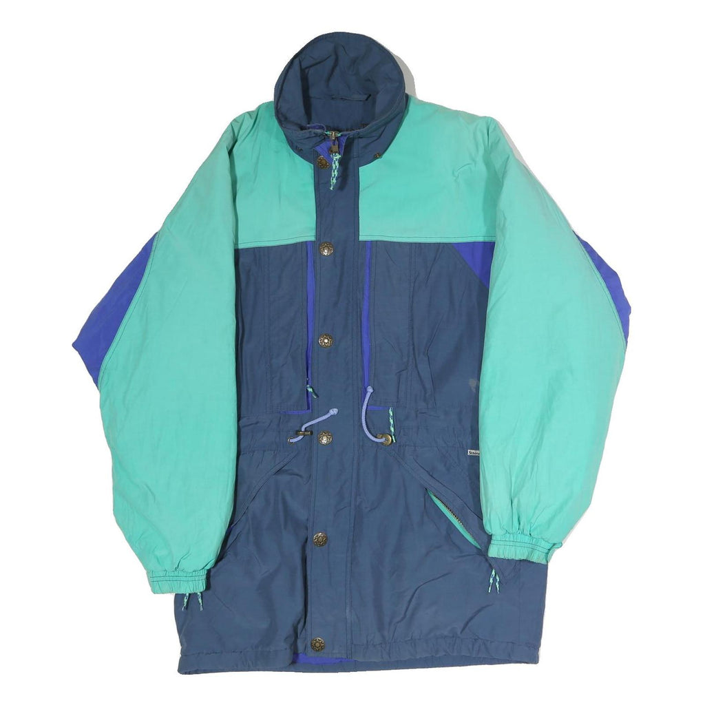 SYMPATEX Mens Blue & Teal Outdoor Jacket M Polyester Zip Colourblock