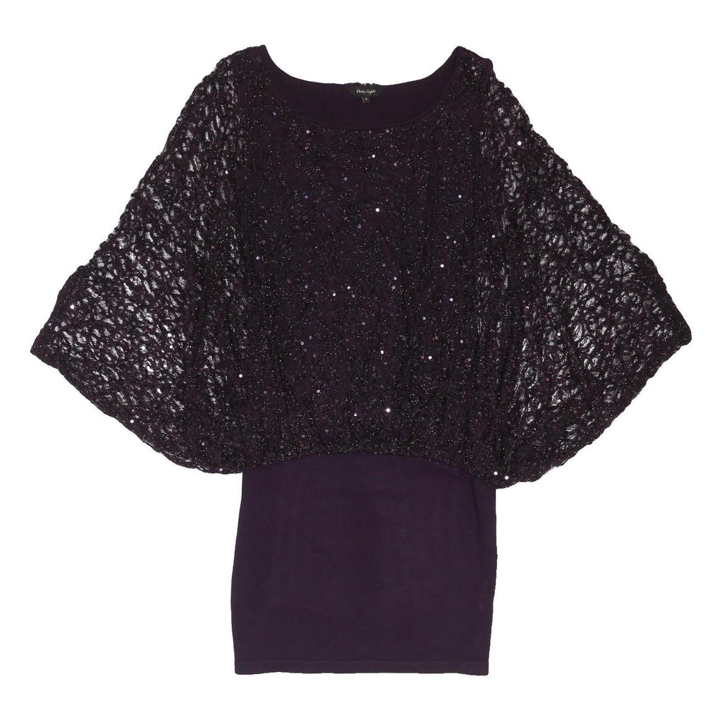 PHASE EIGHT Womens Purple Batwing Sleeve Knit Dress Viscose Blend UK 10 Evening