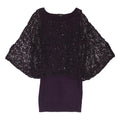 PHASE EIGHT Womens Purple Batwing Sleeve Knit Dress Viscose Blend UK 10 Evening