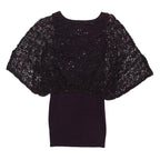 PHASE EIGHT Womens Purple Batwing Sleeve Knit Dress Viscose Blend UK 10 Evening
