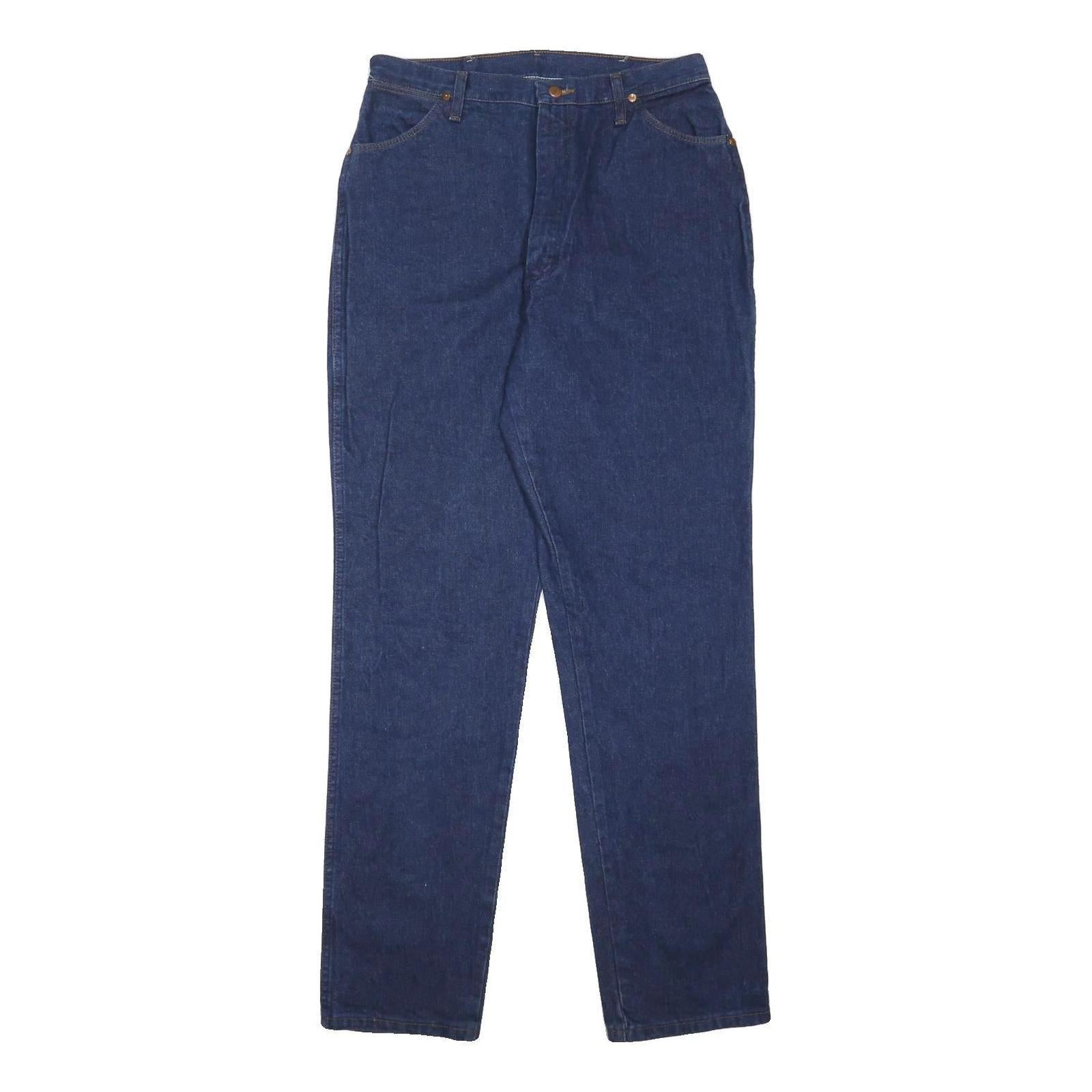 WRANGLER Womens Jeans Blue Regular Straight Denim Medium W32 L34 Classic Fit