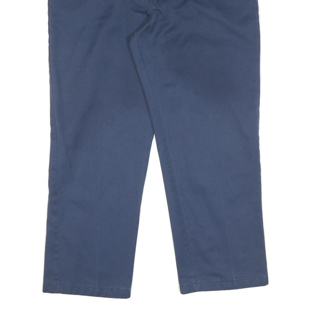DICKIES Mens Cotton Blend Navy Blue Regular Fit Straight Leg Trousers W40 L29
