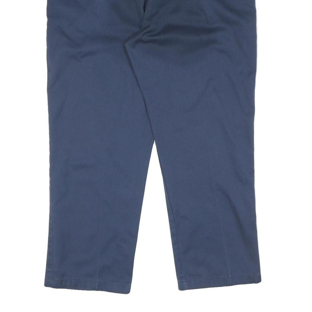 DICKIES Mens Cotton Blend Navy Blue Regular Fit Straight Leg Trousers W40 L29