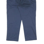 DICKIES Mens Cotton Blend Navy Blue Regular Fit Straight Leg Trousers W40 L29