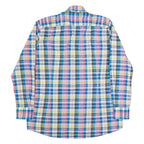 PIERRE CARDIN Mens Shirt Blue Check Long Sleeve XL