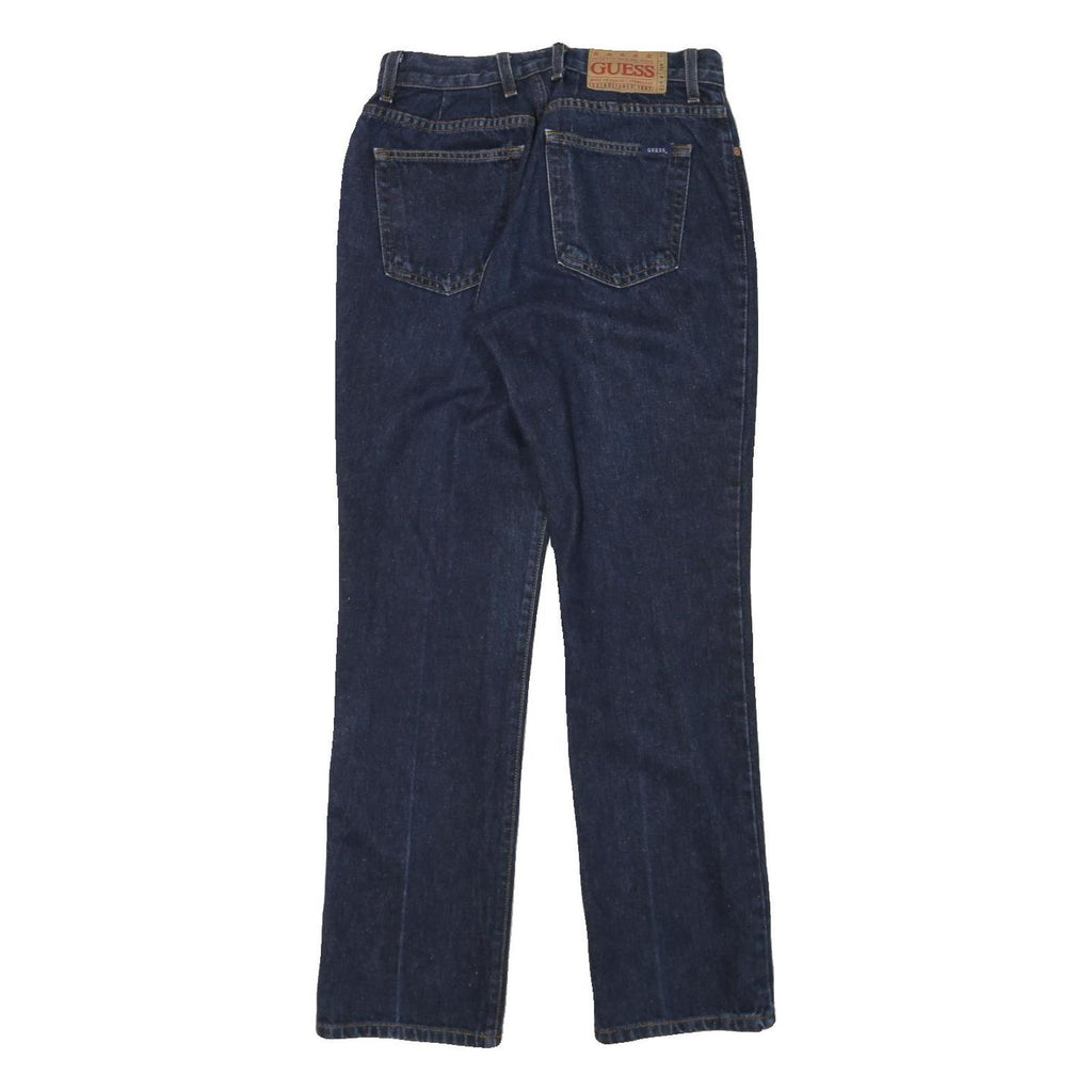 GUESS Mens Jeans Blue Regular Straight Denim Dark W26 L30 Classic Fit Zip