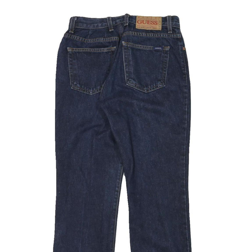 GUESS Mens Jeans Blue Regular Straight Denim Dark W26 L30 Classic Fit Zip