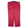 HALYARD Womens Trousers Red Regular Straight W39 L30