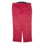 HALYARD Womens Trousers Red Regular Straight W39 L30
