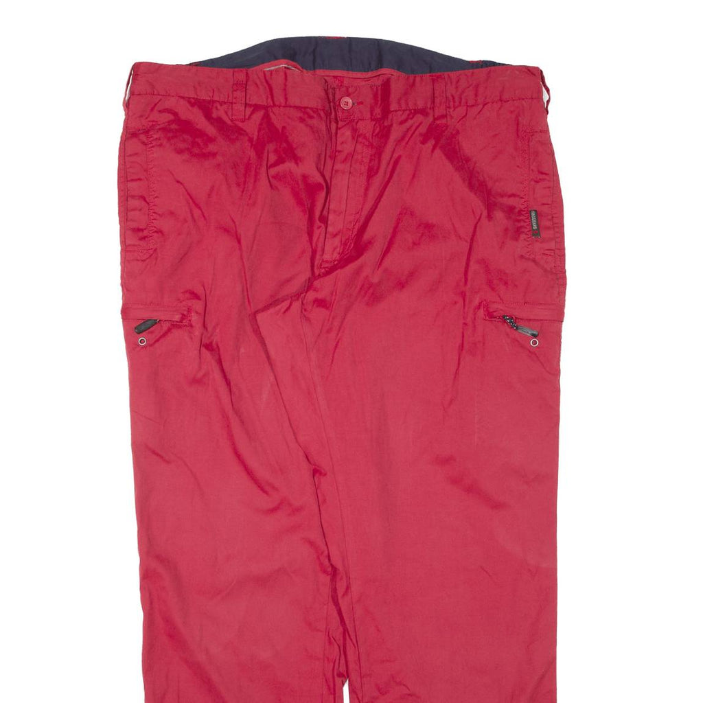 HALYARD Womens Trousers Red Regular Straight W39 L30