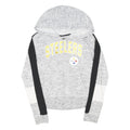 NFL Womens Grey Steelers Zip Hoodie L Sports Casual Cotton Blend