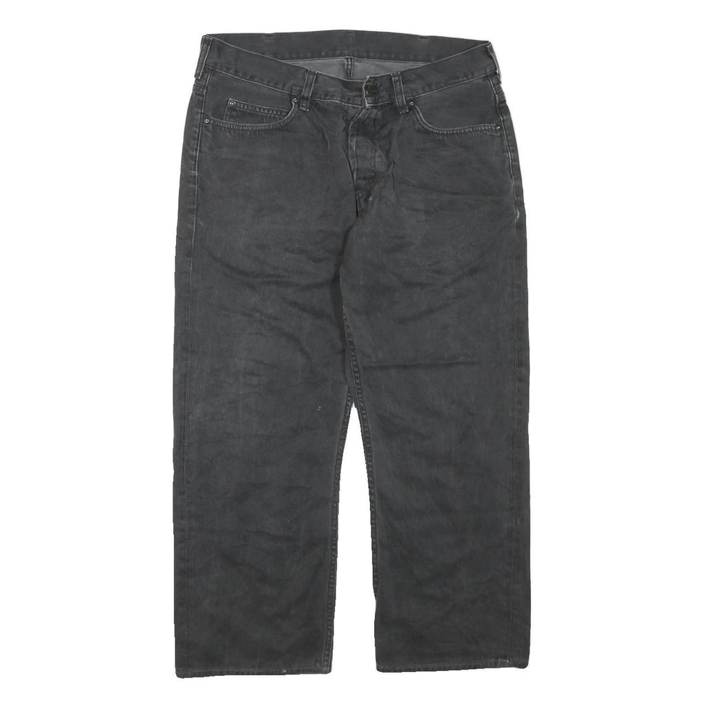 CARHARTT Womens Regular Black Denim Jeans W34 L25 Cotton Blend Zip Casual Wear