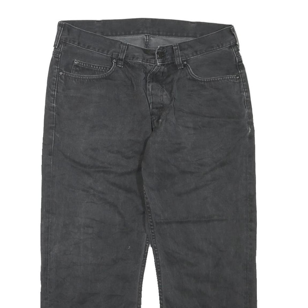 CARHARTT Womens Regular Black Denim Jeans W34 L25 Cotton Blend Zip Casual Wear