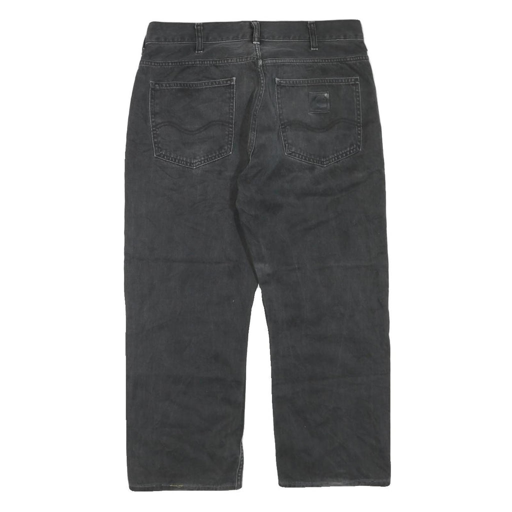 CARHARTT Womens Regular Black Denim Jeans W34 L25 Cotton Blend Zip Casual Wear