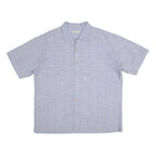 BATICK BAY Mens Blue Cotton Shirt 2XL Short Sleeve Button Front Summer Wear