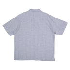 BATICK BAY Mens Blue Cotton Shirt 2XL Short Sleeve Button Front Summer Wear