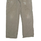 CARHARTT Mens Cotton Blend Beige Regular Fit Straight Leg Trousers W34 L31