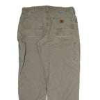 CARHARTT Mens Cotton Blend Beige Regular Fit Straight Leg Trousers W34 L31