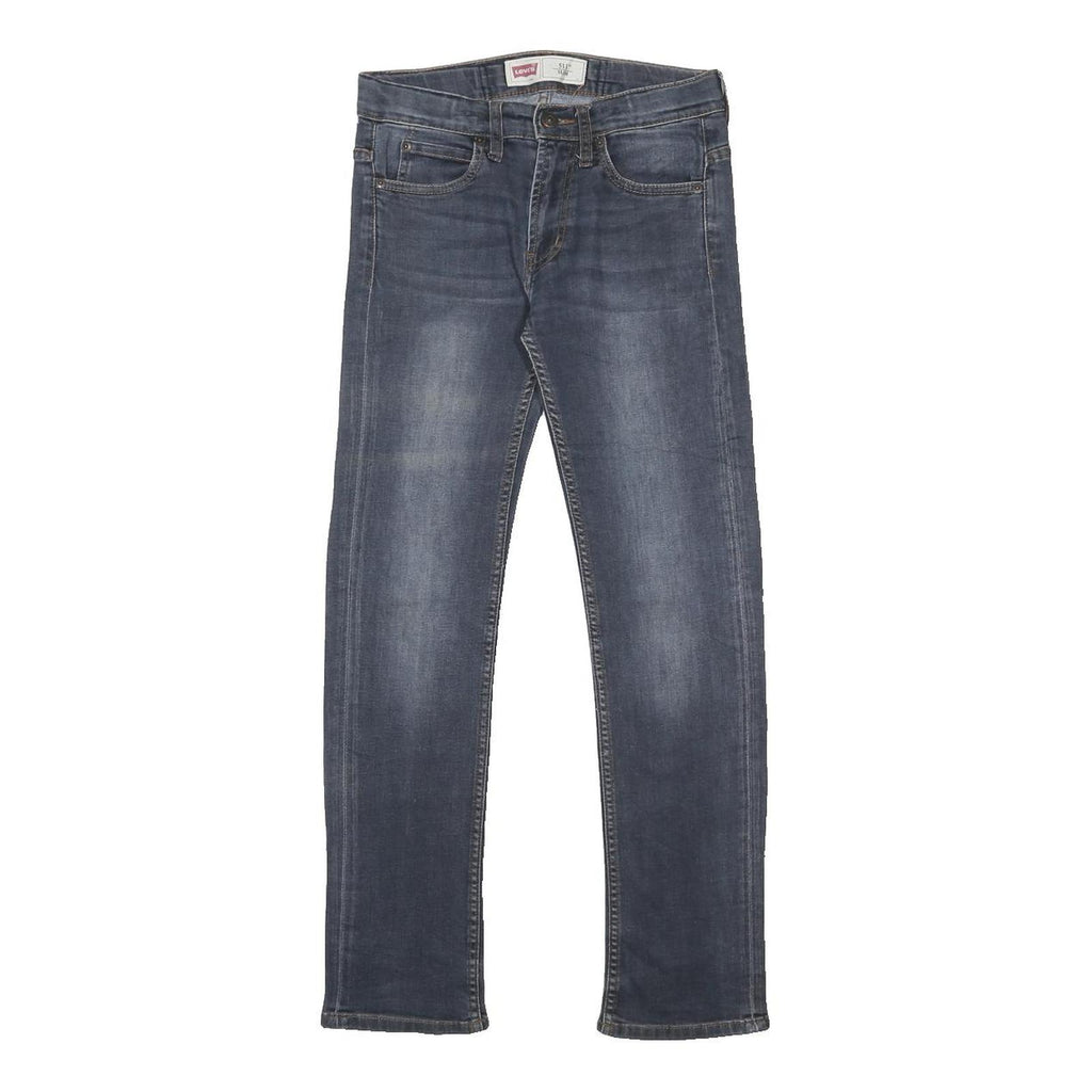 LEVI'S 511 Boys Slim Denim Jeans Medium W26 L27 Stretch Cotton Blend Zip