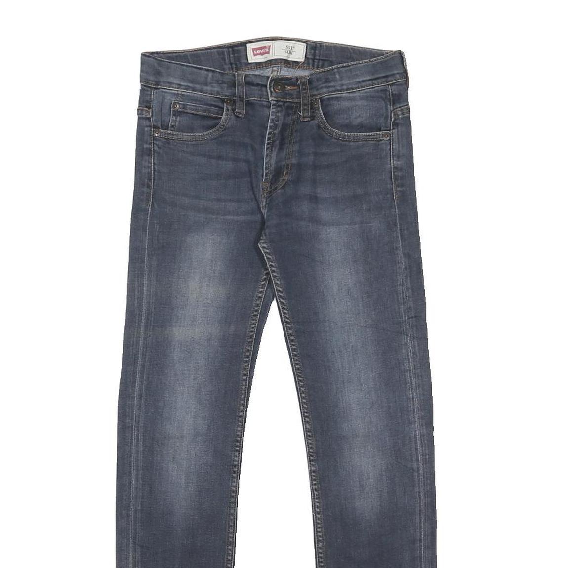LEVI'S 511 Boys Slim Denim Jeans Medium W26 L27 Stretch Cotton Blend Zip