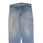 DICKIES Mens Blue Regular Fit Straight Leg Denim W38 L34 Workwear Zip Jeans