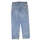 DICKIES Mens Blue Regular Fit Straight Leg Denim W38 L34 Workwear Zip Jeans