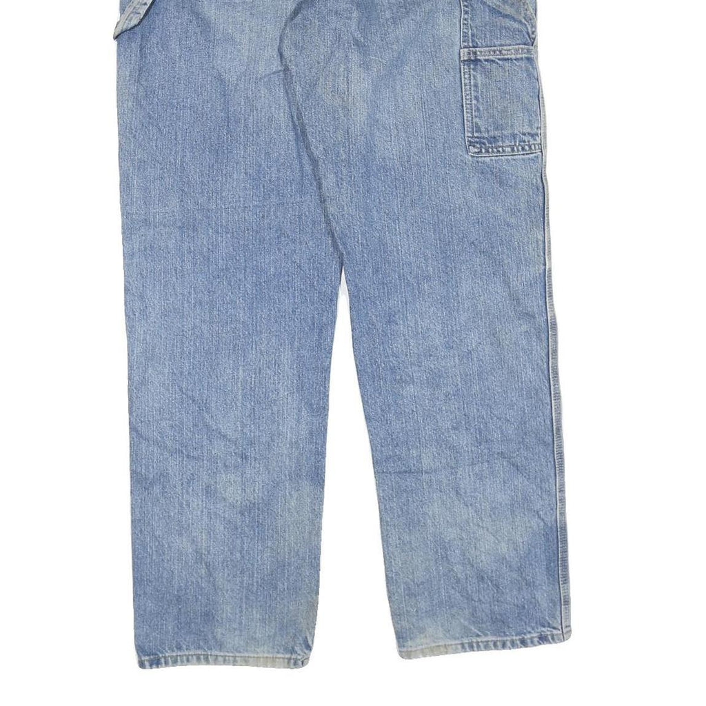 DICKIES Mens Blue Regular Fit Straight Leg Denim W38 L34 Workwear Zip Jeans