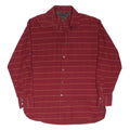 TOMMY HILFIGER Mens Red Check Shirt L Cotton Blend Casual Button Shirt