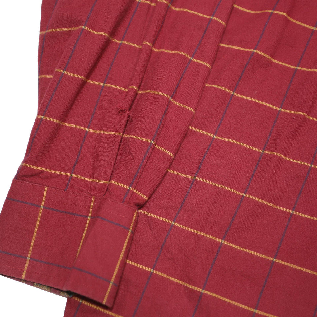 TOMMY HILFIGER Mens Red Check Shirt L Cotton Blend Casual Button Shirt