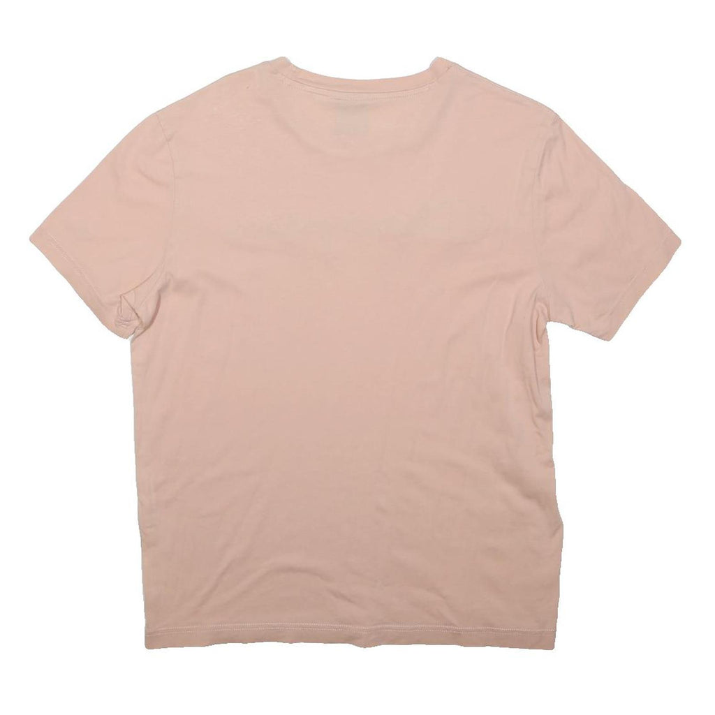 CHAMPION Mens Beige Cotton Blend Graphic T-Shirt M Short Sleeve Crew Neck