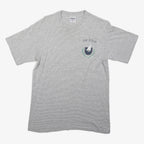REGATTA Mens Grey White Striped San Diego Graphic T-Shirt L Short Sleeve Crew
