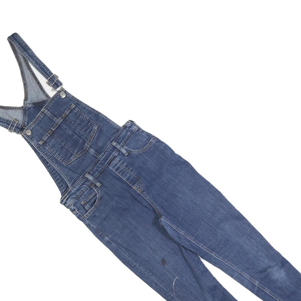 LEVI'S Womens Blue Denim Dungarees Slim Cotton Blend XS W28 L25 Casual Stylish