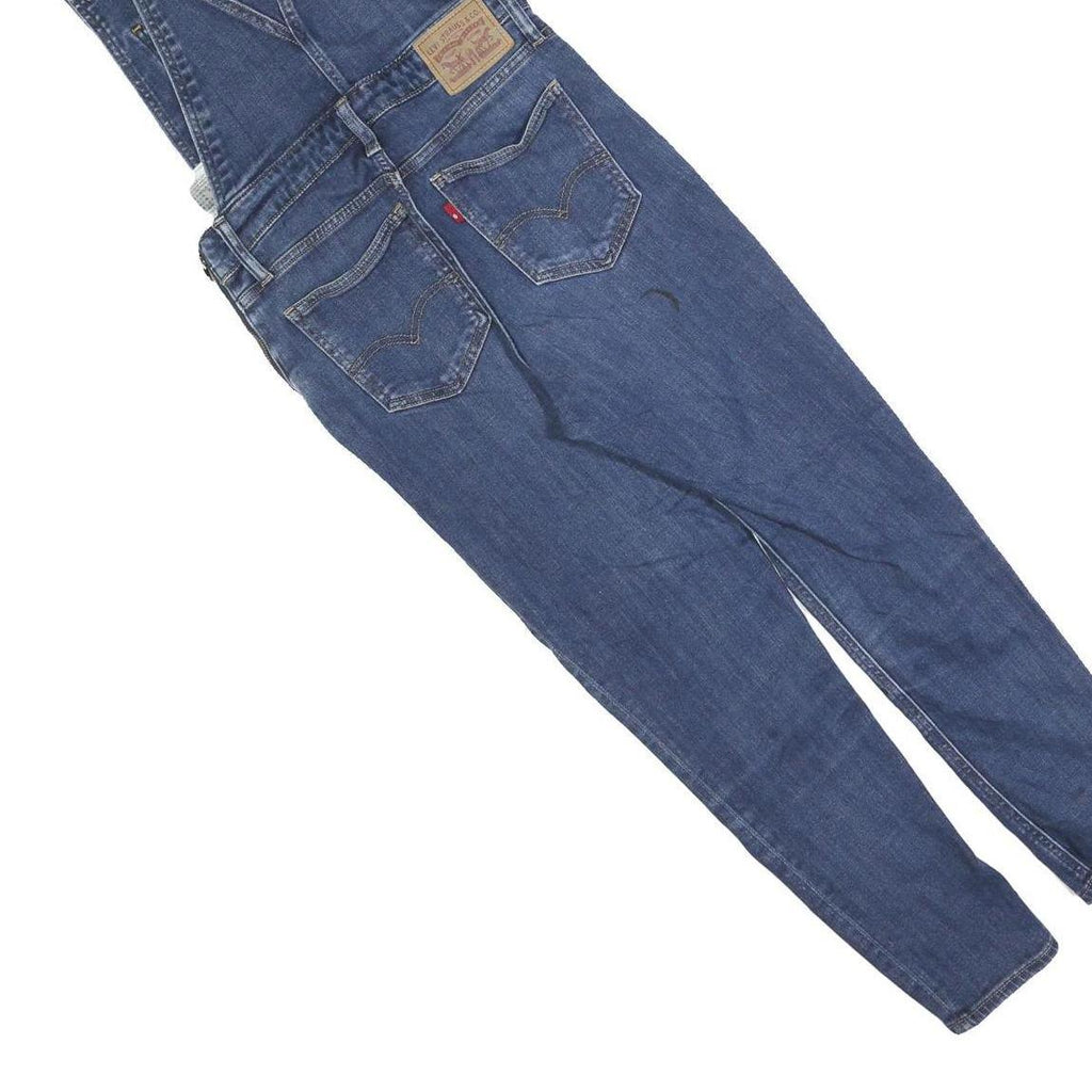 LEVI'S Womens Blue Denim Dungarees Slim Cotton Blend XS W28 L25 Casual Stylish