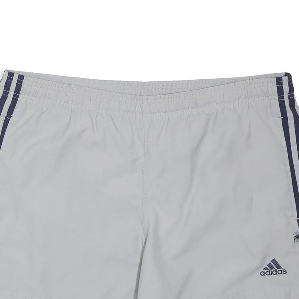 ADIDAS Mens White & Navy Sports Casual Shorts XL W38 Athletic Comfortable