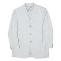 CANNALI Mens White Slim Wool Jacket M Woven Classic Button Closure