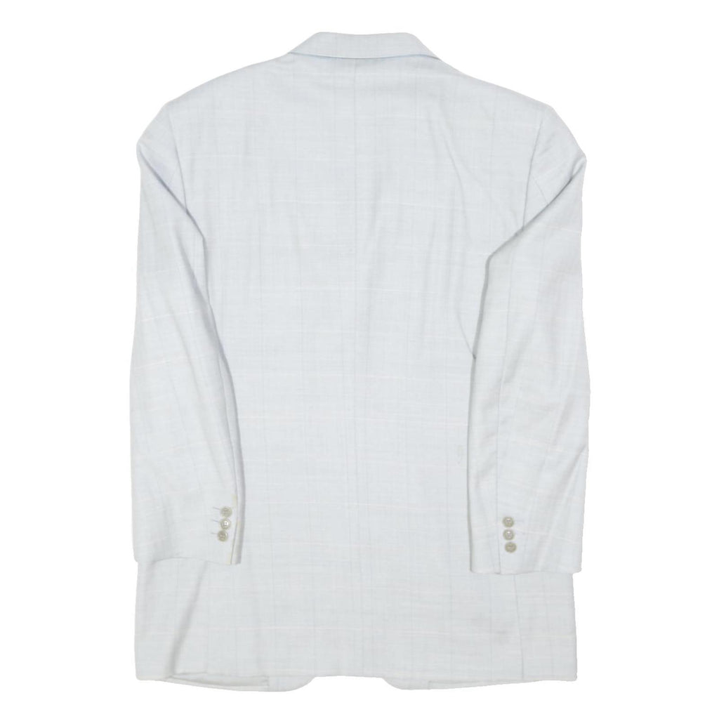 CANNALI Mens White Slim Wool Jacket M Woven Classic Button Closure