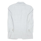 CANNALI Mens White Slim Wool Jacket M Woven Classic Button Closure