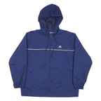 ADIDAS Mens Blue Jacket L Polyester Blend Zip Hooded Track Casual Sportswear