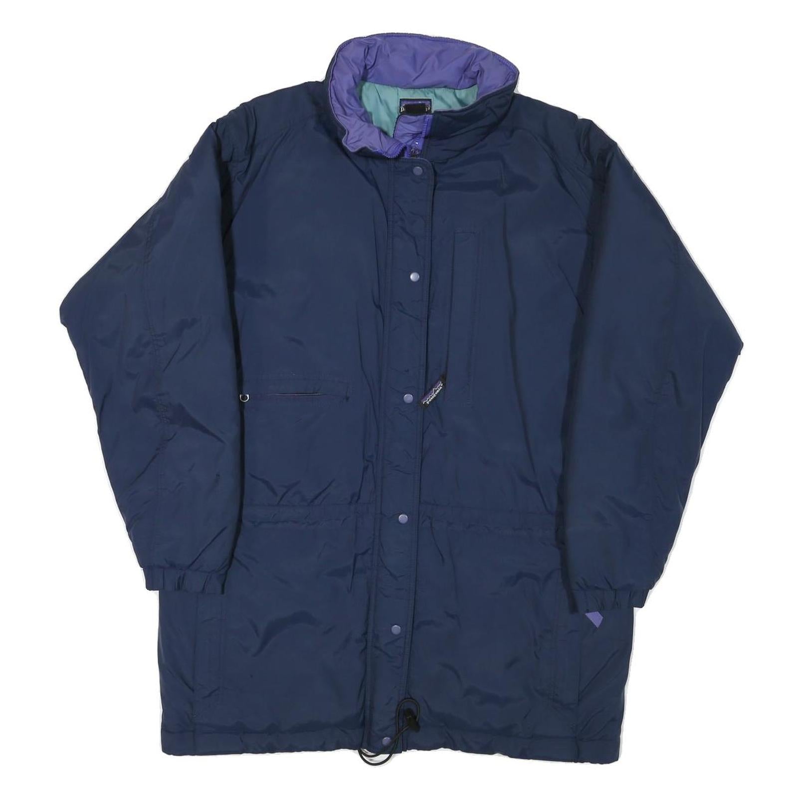 PATAGONIA Womens Blue Zip Jacket M Polyester Blend Outdoor Warm Casual