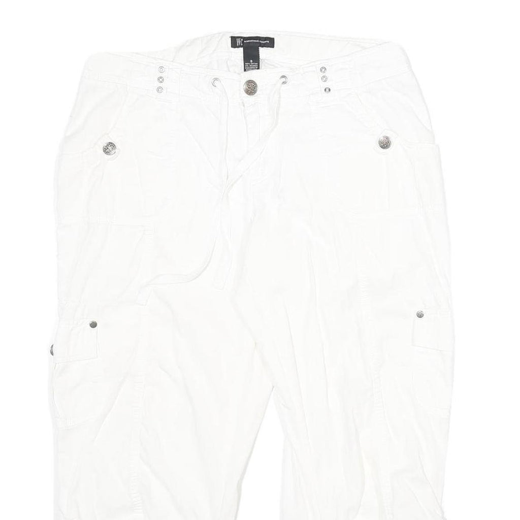 INERNATIONAL CONCEPTS Womens Cotton Blend White Regular Capri Trousers W32 L23