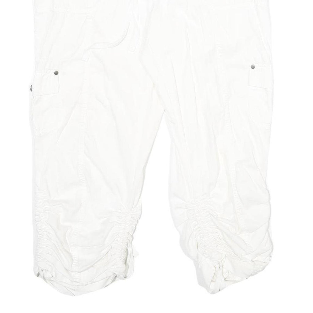 INERNATIONAL CONCEPTS Womens Cotton Blend White Regular Capri Trousers W32 L23