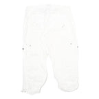 INERNATIONAL CONCEPTS Womens Cotton Blend White Regular Capri Trousers W32 L23