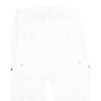 INERNATIONAL CONCEPTS Womens Cotton Blend White Regular Capri Trousers W32 L23