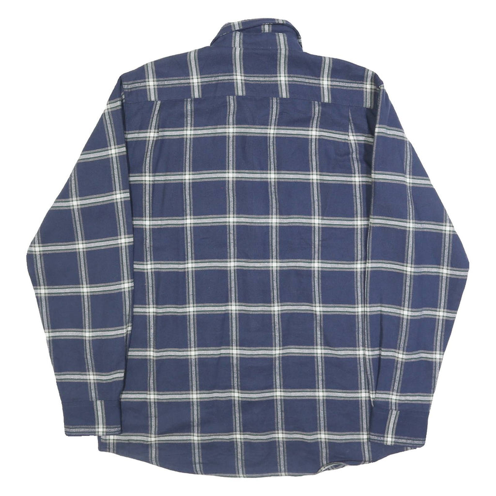 WRANGLER Mens Blue Check Shirt M Cotton Long Sleeve Button Casual Shirt