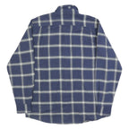 WRANGLER Mens Blue Check Shirt M Cotton Long Sleeve Button Casual Shirt