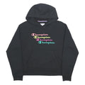 CHAMPION Womens Black Hoodie M Cotton Blend Pullover Hooded Sweatshirt