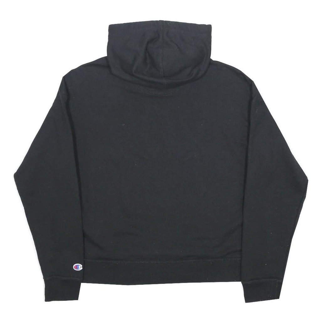 CHAMPION Womens Black Hoodie M Cotton Blend Pullover Hooded Sweatshirt