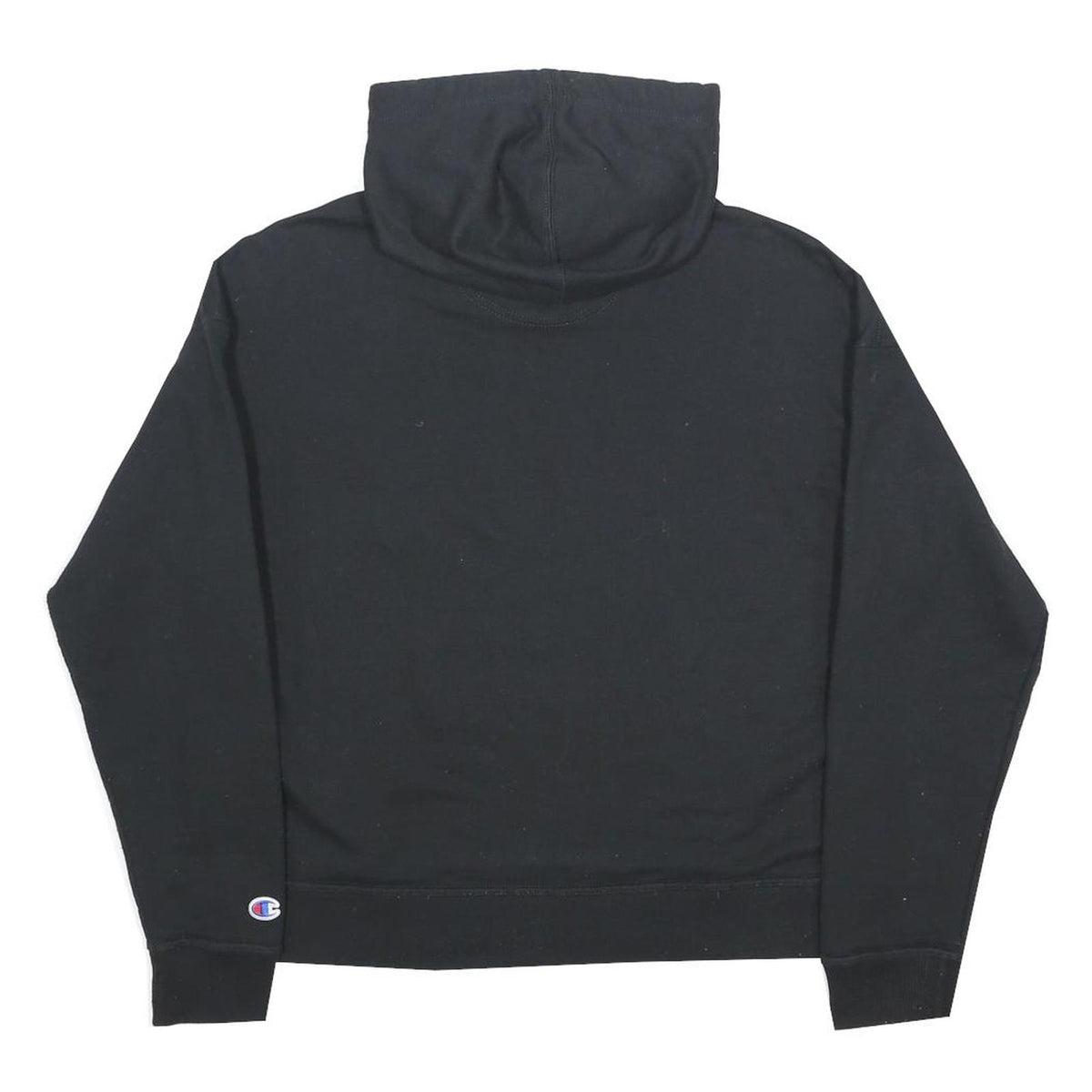 CHAMPION Womens Black Hoodie M Cotton Blend Pullover Hooded Sweatshirt
